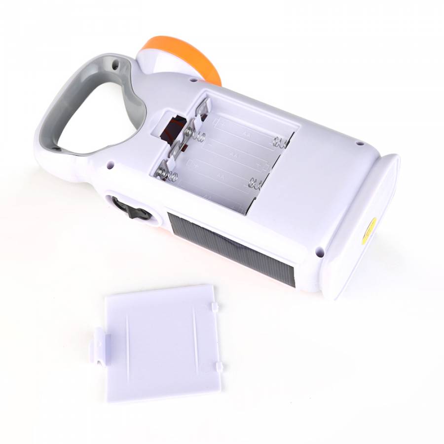 Lanterna Portabila, KlaussTech, Iluminare Frontala si Laterala, Functionare cu Baterii, Alb/Portocaliu