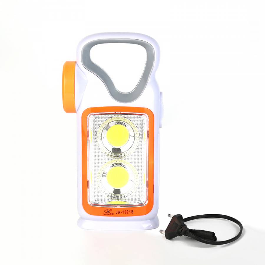 Lanterna Portabila, KlaussTech, Iluminare Frontala si Laterala, Functionare cu Baterii, Alb/Portocaliu