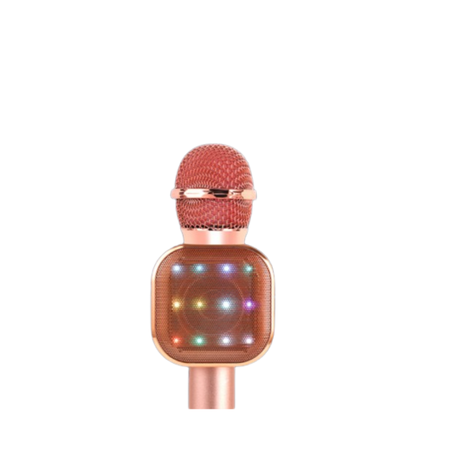 Microfon Wireless KlaussTech, Karaoke, Portabil, Bluetooth, Card TF,  USB, Roz