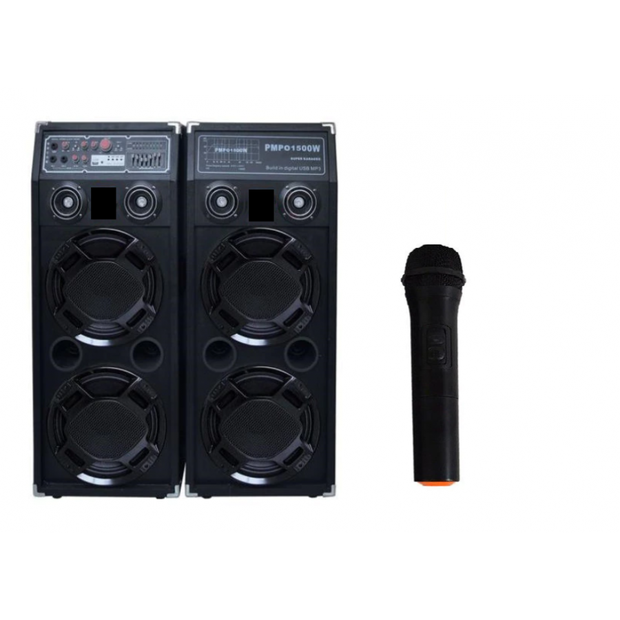 Set de 2 Boxe, Putere 360W, 4 Ω, Reglaje, Accesorii Incluse, Negru