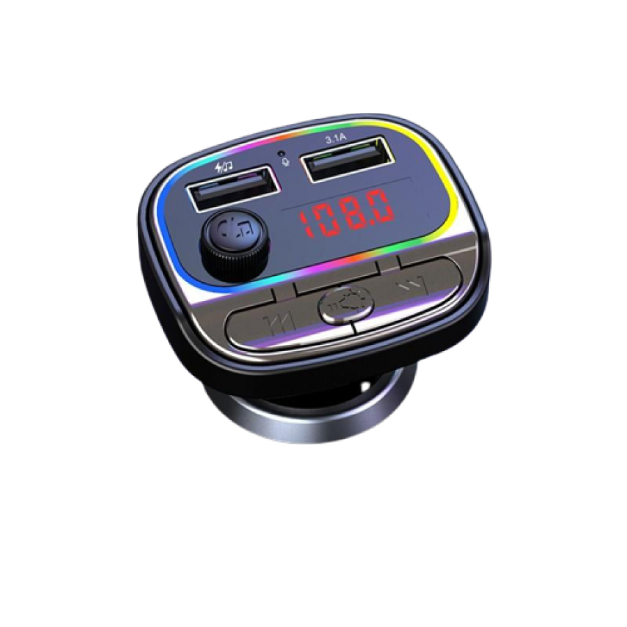 Modulator Auto KlaussTech, 2xUSB, Redare MP3, Bluetooth, Handsfree, Negru