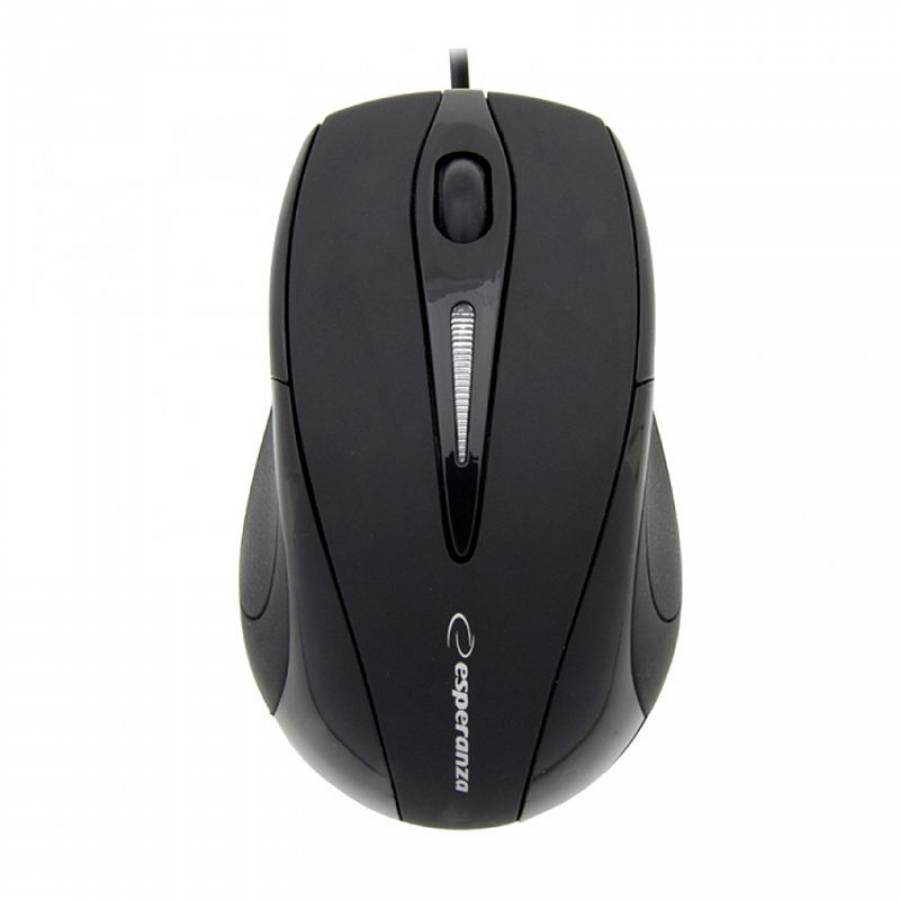 Mouse Optic, Conectare USB, Conectare cu Fir, 3 Butoane, 1000 DPI, Senzor Optic, Negru