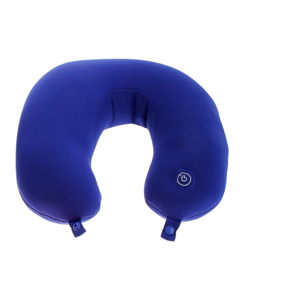 Perna cu Masaj pentru Gat, KlaussTech, Functionare cu Baterii, Ergonomica, Buton ON/OFF, Albastru