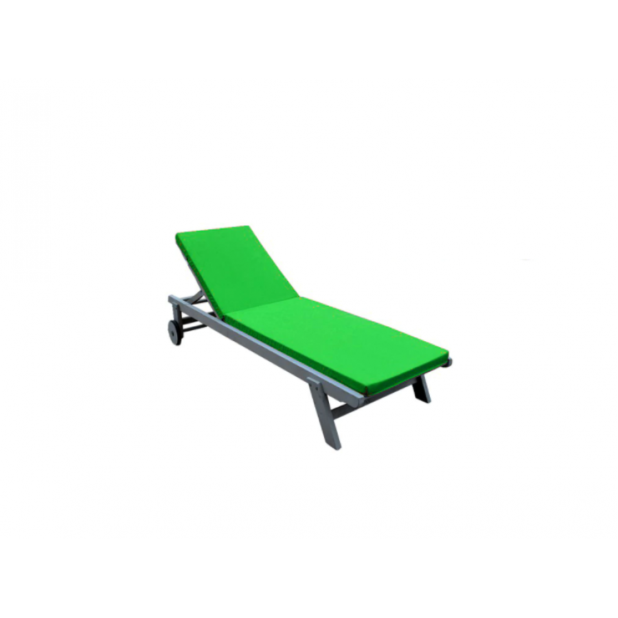 Saltea pentru Sezlong, KlaussTech, Dimensiune 185x55 cm, Waterproof, Forma Dreptunghiulara, Moderna, Verde