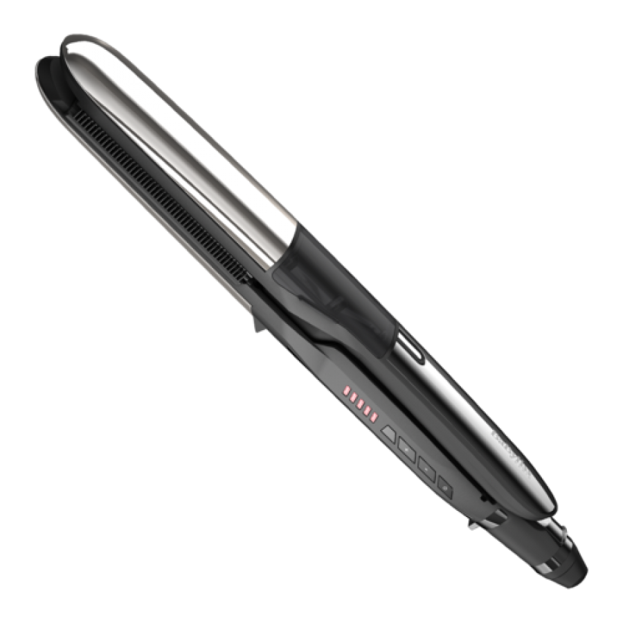 Placa de Par, 2 in 1, Temperatura Maxima 230 grade, 5 Trepte de Temperatura, Negru/Argintiu