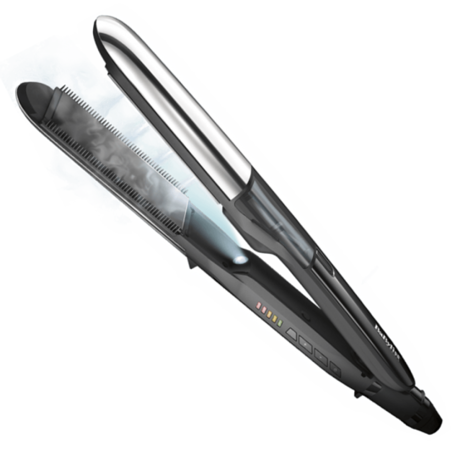 Placa de Par, 2 in 1, Temperatura Maxima 230 grade, 5 Trepte de Temperatura, Negru/Argintiu