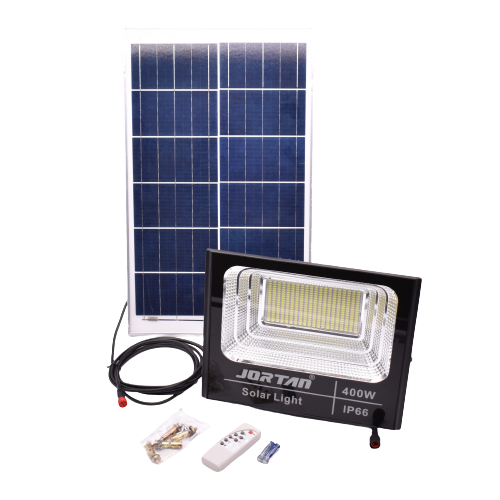 Proiector Solar, LED, Putere 400W, Lumina Alba, Cablu Lung, Negru