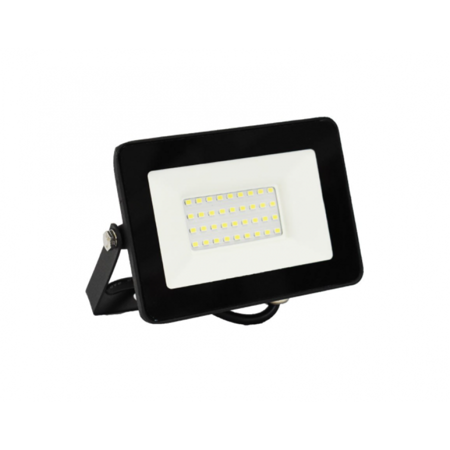 Proiector LED,  30 W, 6500K, 50.000 Ore de Functionare, Unghi de Luminare 120 grade, 2700 Lumeni, Usor de Instalat, Negru