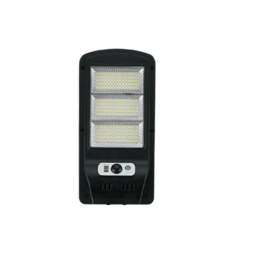 Lampa Solara Stradala KlaussTech, Senzor de Proximitate, Incarcare Solara, Control prin Telecomanda, Negru