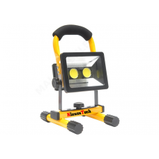 Proiector LED, KlaussTech, Putere 30W, Portabil, Acumulator Incorporat, Galben/Negru