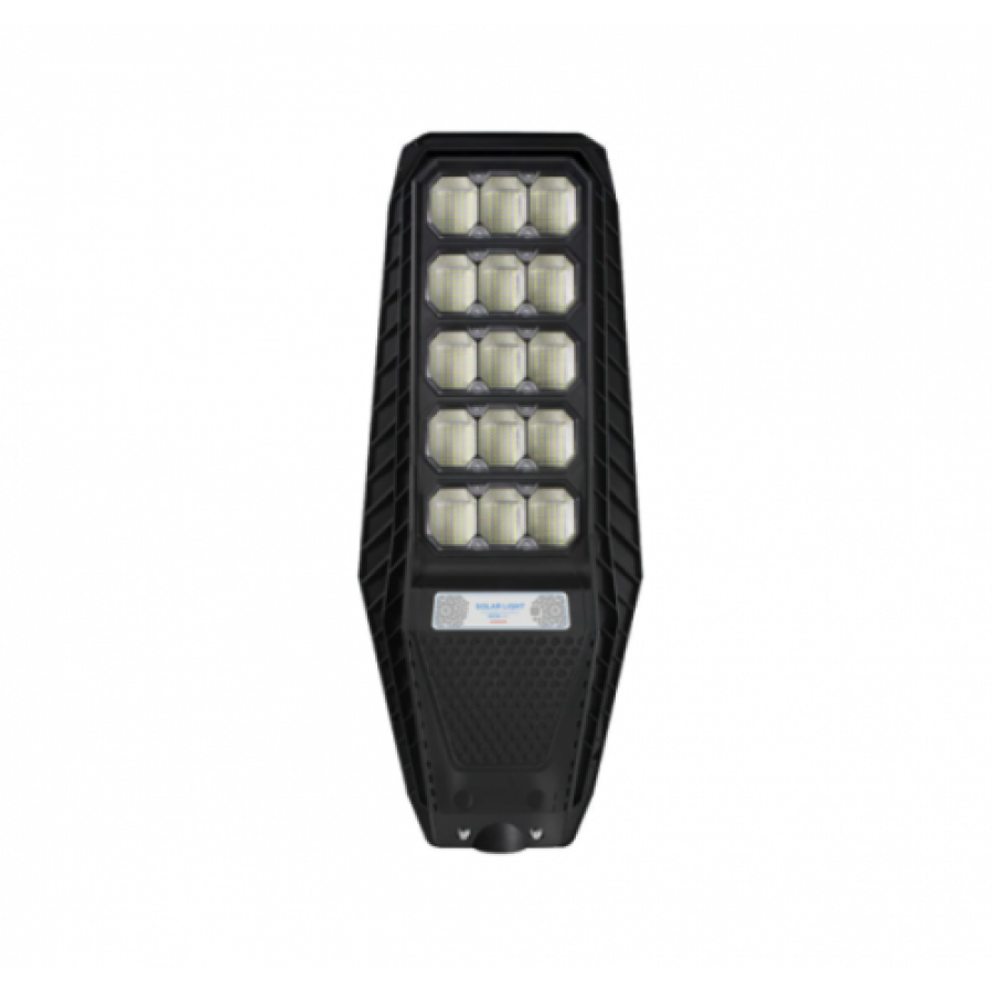 Lampa Solara Stradala KlaussTech, Telecomanda, Incarcare Solara, Putere 300W, 2400 Lumeni, Negru
