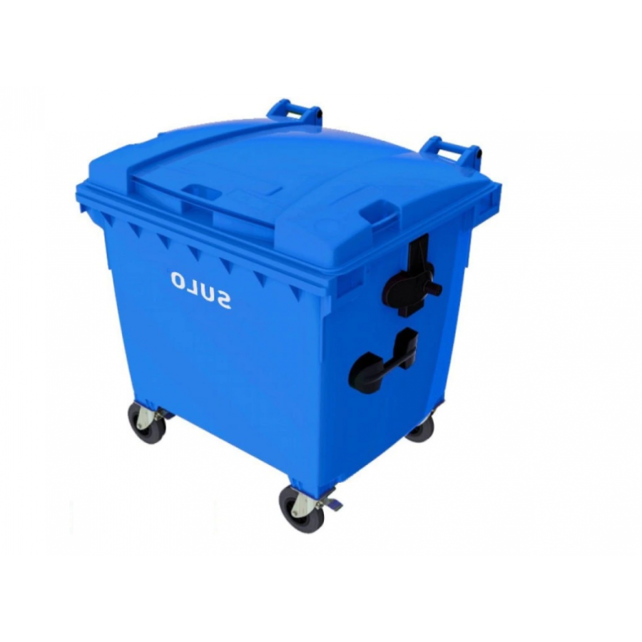 Container Gunoi, Capacitate1100lt, Material Plastic, Container Gunoi, 4 Roti, Albastru