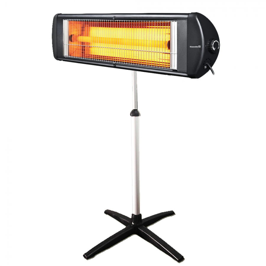 Incălzitor Electric Infraroșu 2500W, Termostat, Corp Metal, Negru