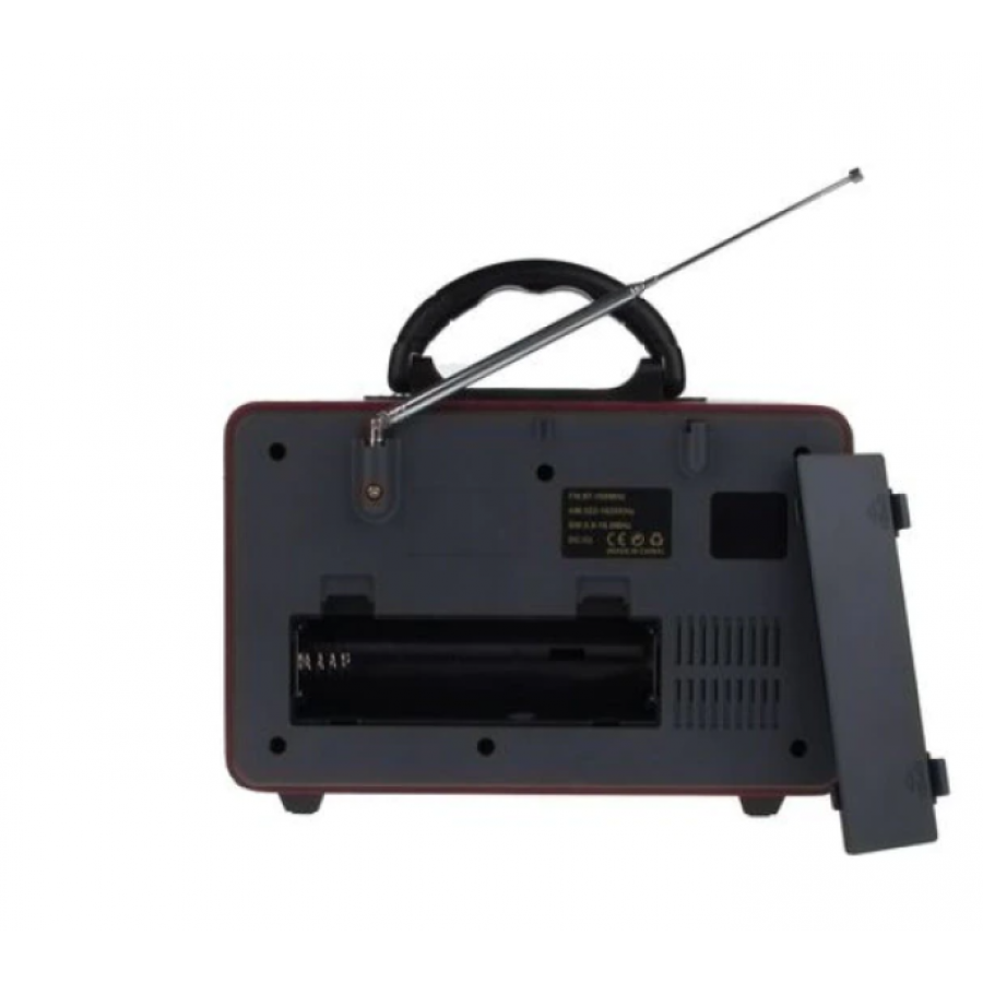 Radio Portabil, FM/AM/SW1-2, Antena Retractabila, MP3 Player,  AUX, USB, SD, microSD, Bluetooth, Retro