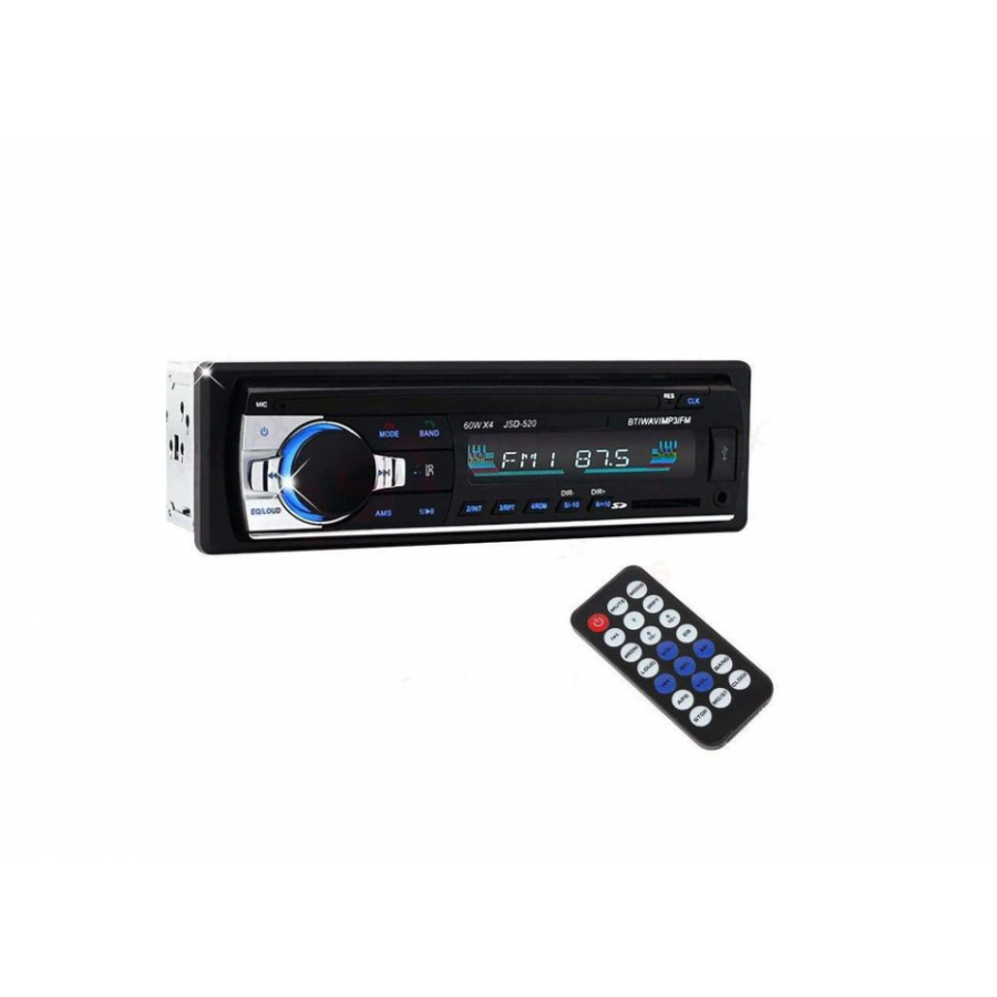 Radio Casetofon, Putere 4 x 60W, BT, AUX, USB, Telecomanda, Display, Negru