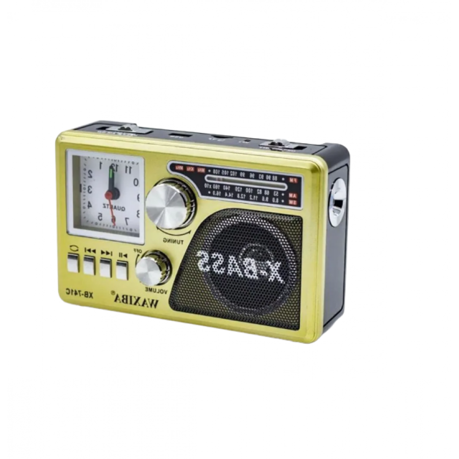 Radio Portabil, Ceas, Conectivitate USB/SD Card/Bluetooth/Radio FM, Crem