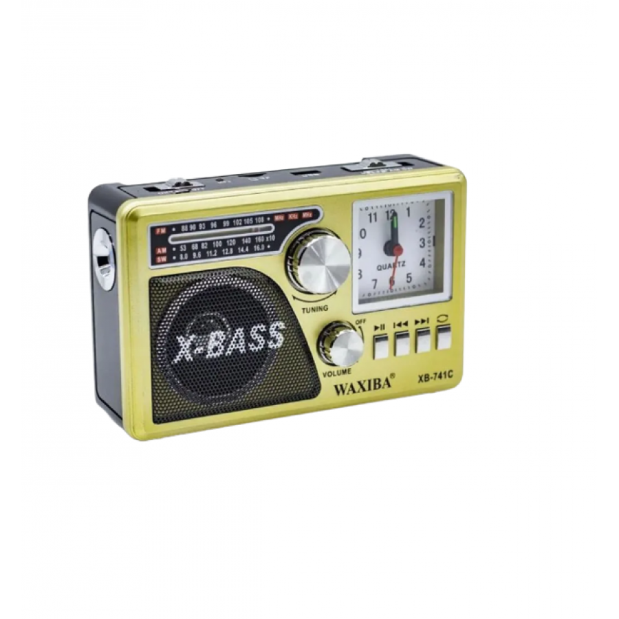 Radio Portabil, Ceas, Conectivitate USB/SD Card/Bluetooth/Radio FM, Crem