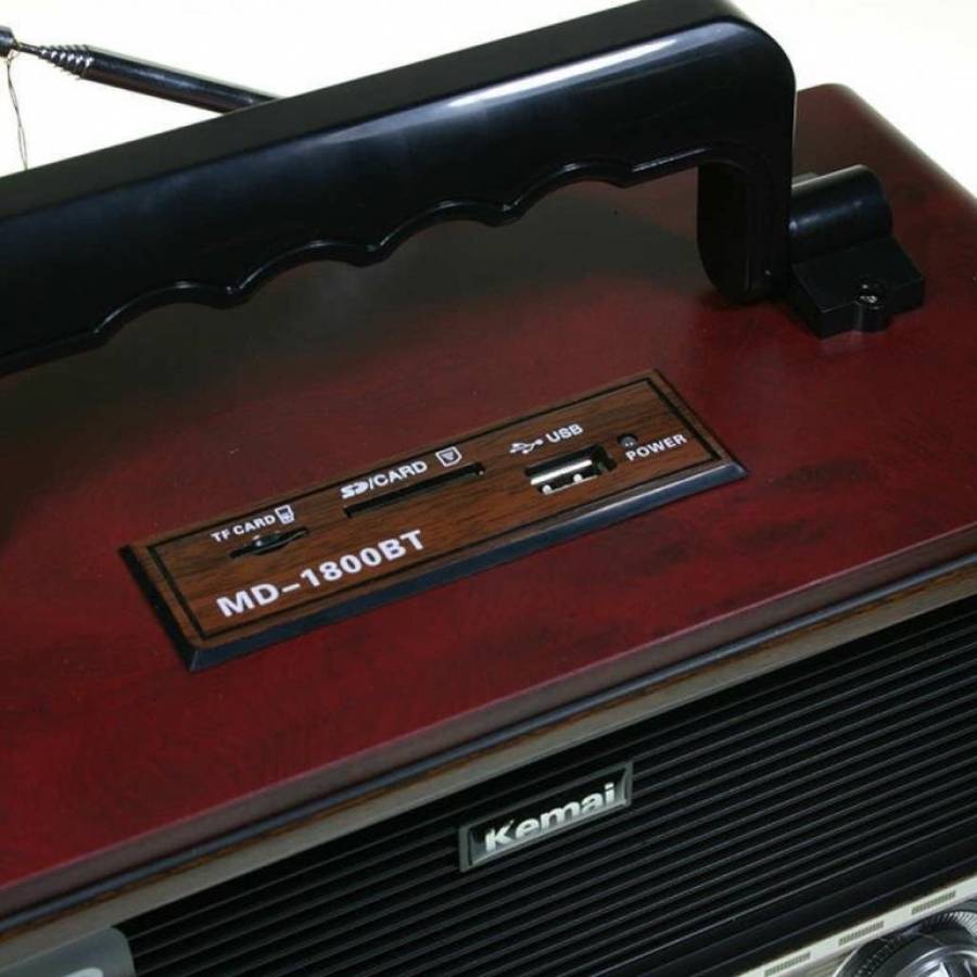 Radio Portabil, Putere 6W, FM/AM/SW1-2, Antena Retractabila, MP3 Player,  AUX, USB, SD, microSD, Retro