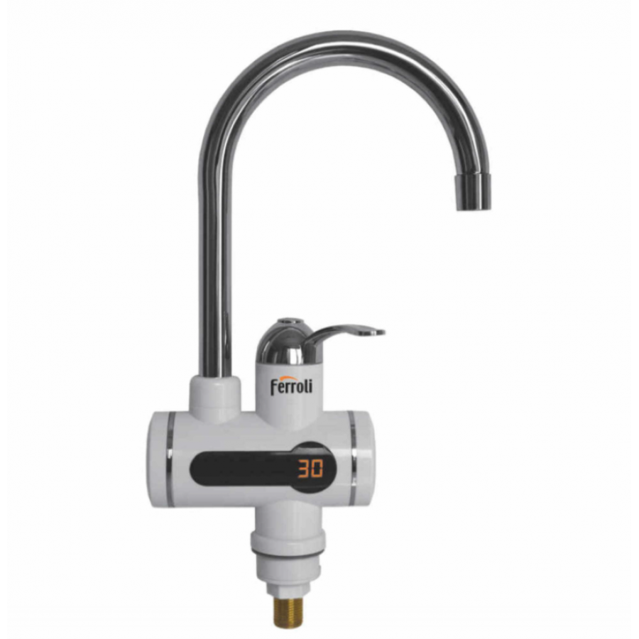 Robinet Electric, Incalzire Rapida a Apei, Afisaj, Putere 3000W, Protectie IPX4, Instalare Rapida, Economic, Alb