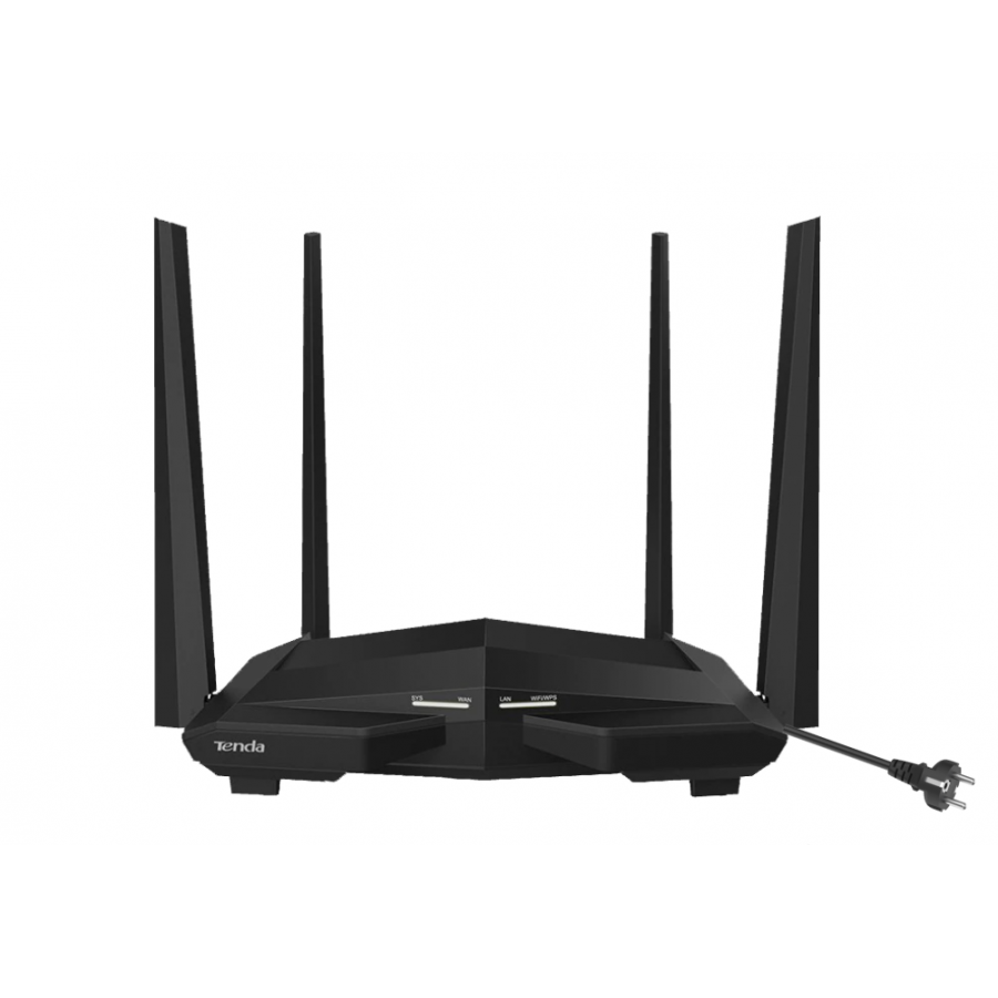 Router Wireless, 4 Antene, 2.4 - 5 Ghz, Alimentare 100-240V, 2 Benzi, Consum Redus de Energie, Negru