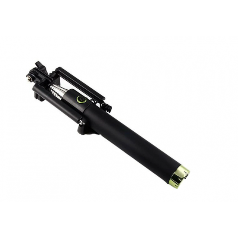 Selfie Stick KlaussTech, Conectare prin Jack de 3.5 mm, Extensibil, Universal, Negru