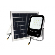 Proiector Cu Panou Solar,  KlaussTech, Putere 30w, Lumina Rece, 4200 Lumeni, Negru