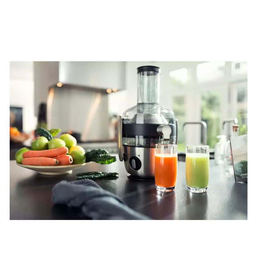 Storcator pentru Fructe si Legume, Phillips, Putere 1200W, Curatare Rapida, Usor de Curatat, Silentios, Negru/Gri