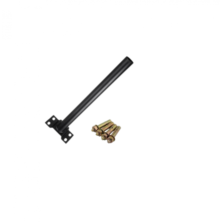 Suport Metalic KlaussTech, Destinat Lampilor Solare, Fixare prin 4 Suruburi, Suruburi Incluse, Metal, Lungime 48 cm, Negru