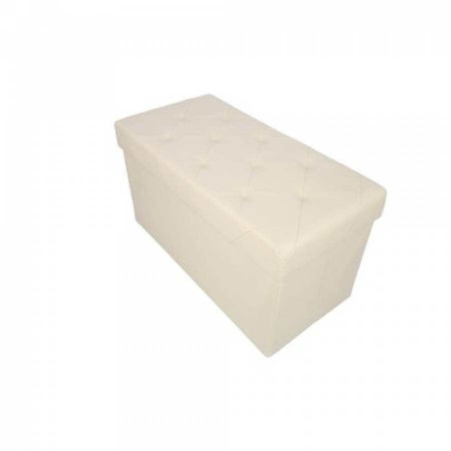 Taburet Pliabil Cu Spatiu De Depozitare Klausstech, Greutate Suportata 150 Kg, 76x38x38 Cm, Crem Sky