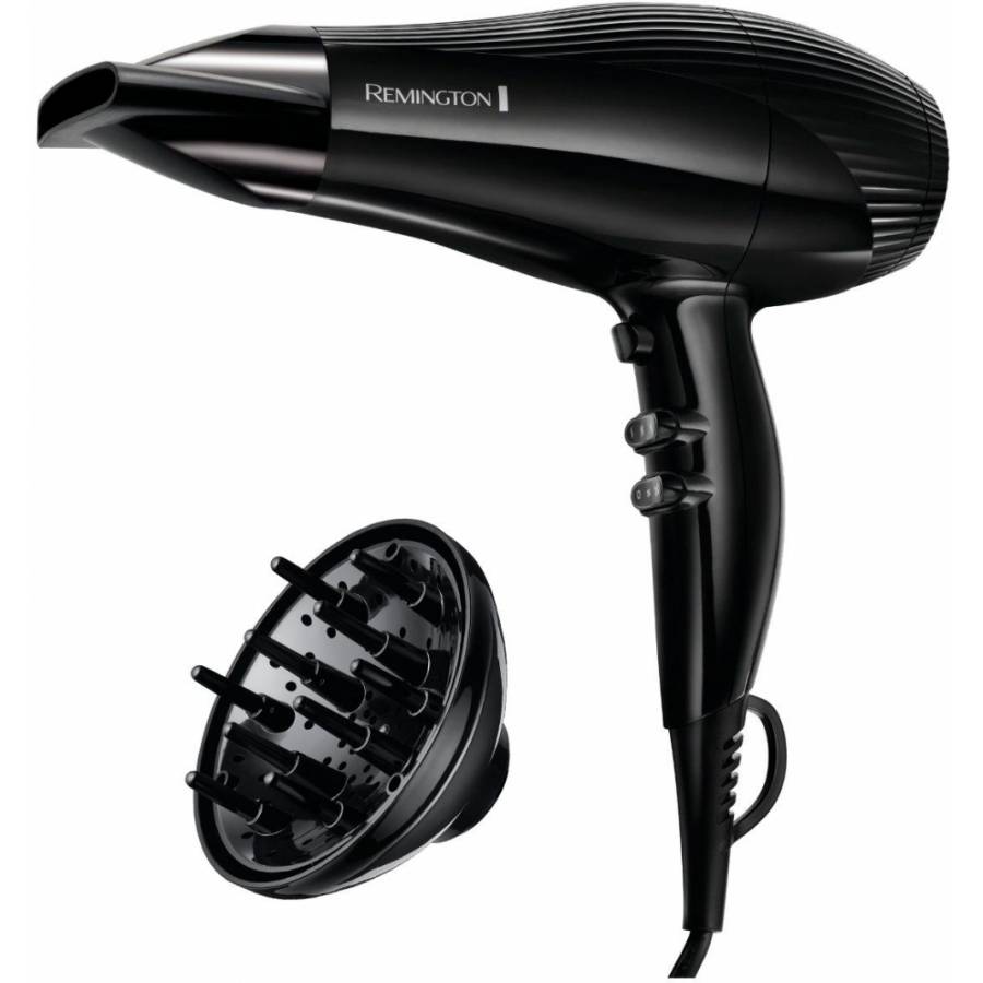 Uscator De Par, Accesorii Incluse, Putere 2200W, Voltaj Universal, 3 Trepte Temperatura, 2 Trepte Viteza, Negru