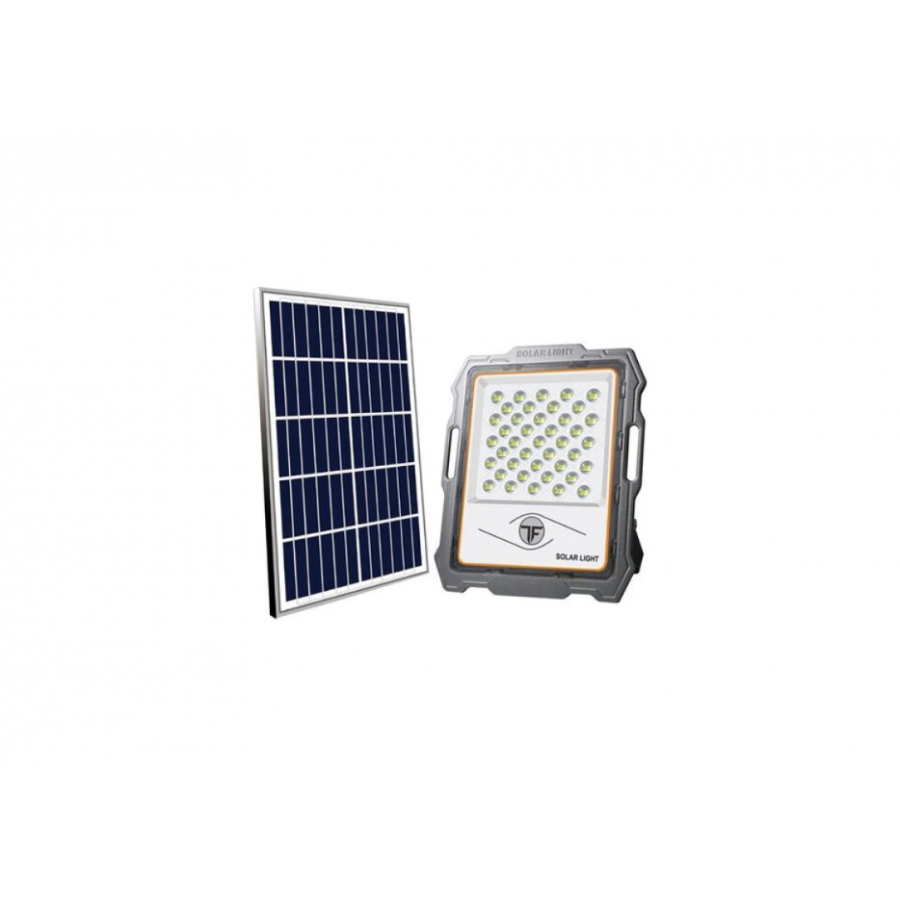 Proiector LED cu Panou Solar KlaussTech, 600W, Lumina Alba, Telecomanda, Control de la distanta, Compact si Ergonomic, Consum Scazut de Energie, Negru