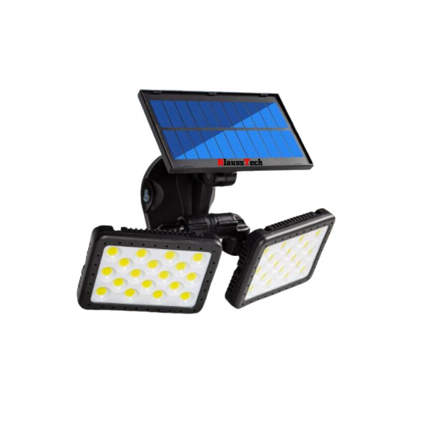 Lampa Solara KlaussTech, Montare pe Perete, Senzor Proximitate, Putere 15W, Negru
