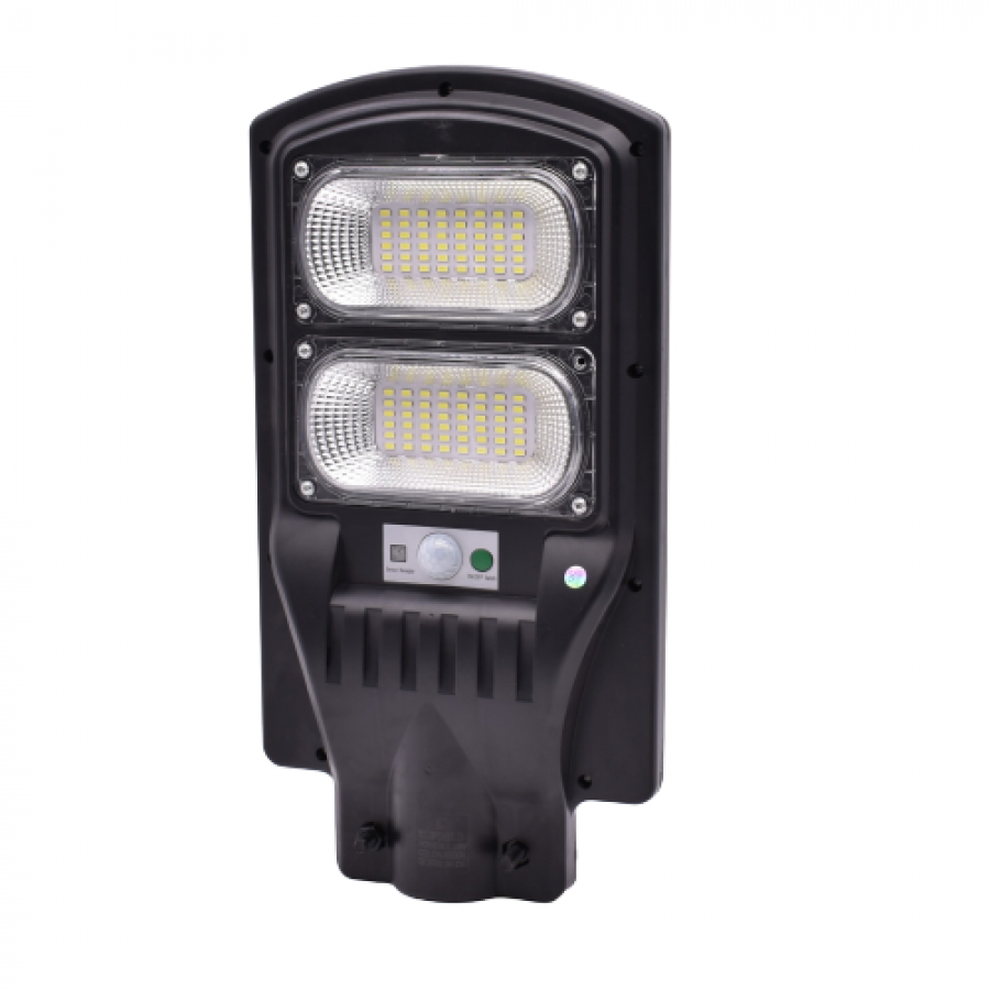 Lampa Solara KlaussTech, Senzor de Miscare, Putere 100W, Telecomanda, 96 LED-uri, Negru