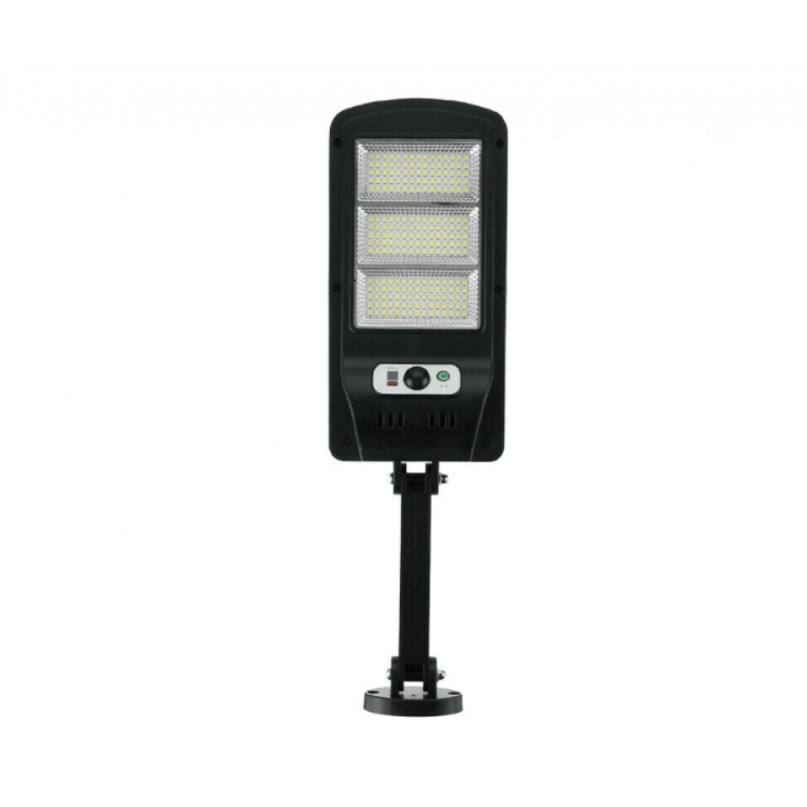 Lampa Solara Stradala KlaussTech, Senzor de Proximitate, Incarcare Solara, Control prin Telecomanda, Negru