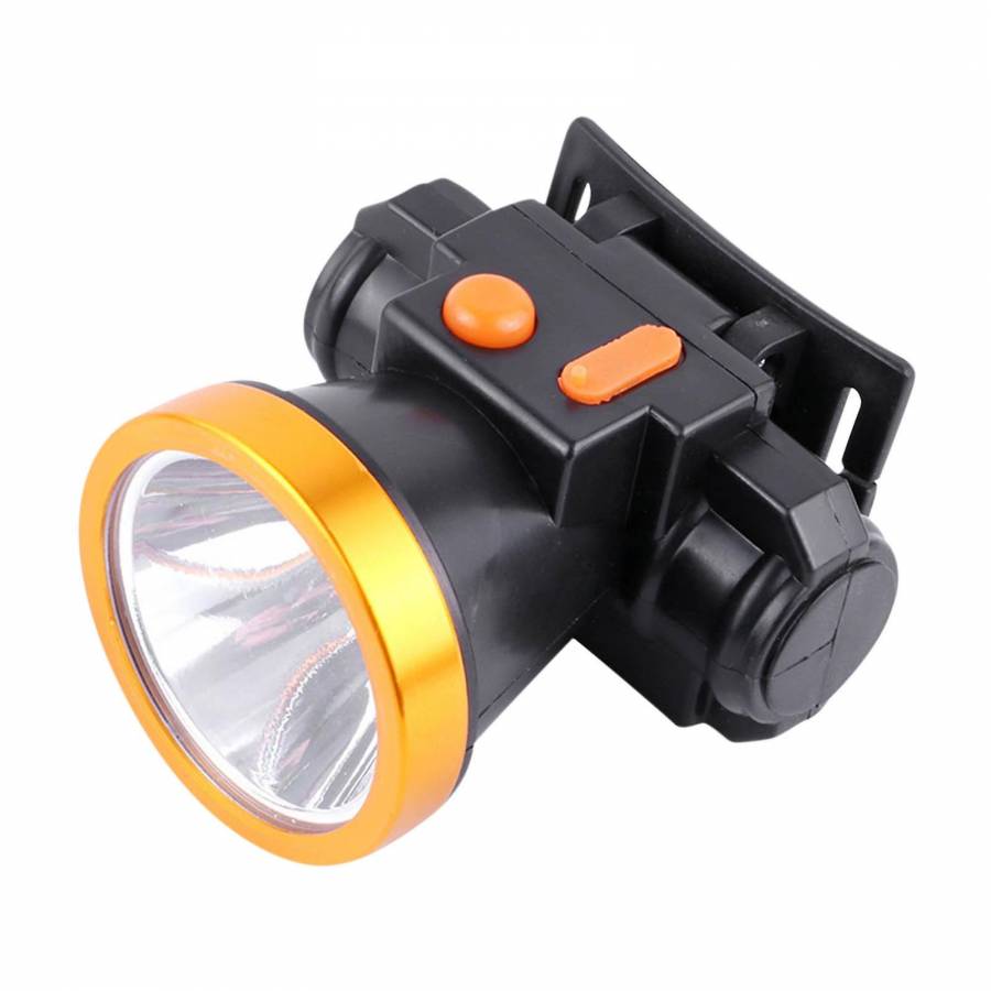 Lanterna frontala LED KlaussTech, ușoară, reincarcabila, impermeabilă, lumina alba, negru