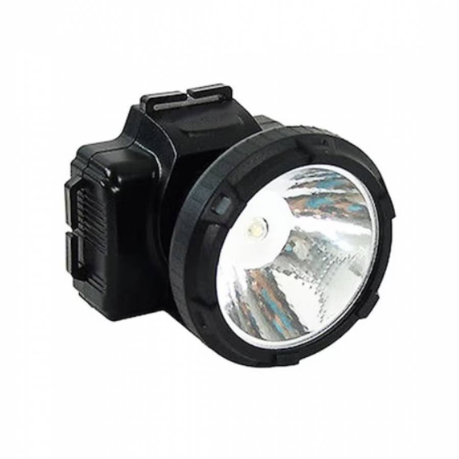 Lanterna Frontala Profesionala klausstech Cu Acumulator 4v 500 Mah Reincarcabil, Curea Reglabila, Reglabila Pe Cap La 90 De Grade, 1 W, Negru