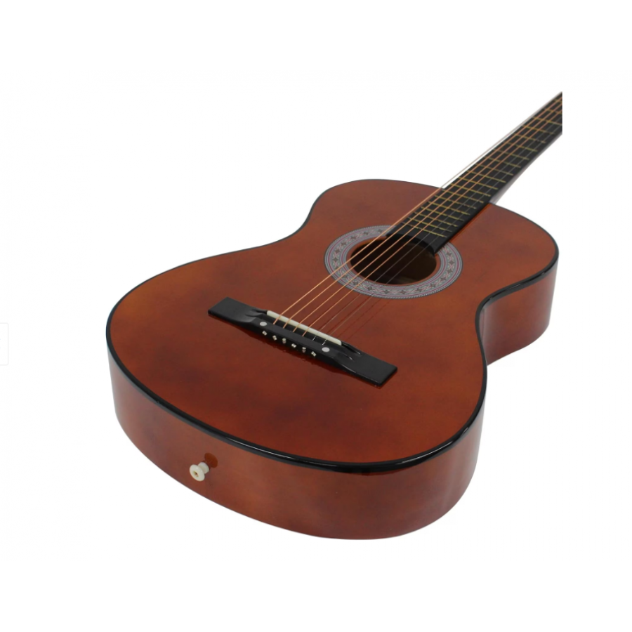 Chitara KlaussTech Acustica 3/4, Orientare Mana Dreapta, Asimetrica, Corzi Metalice, Usor De Folosit, Design Modern, Maro