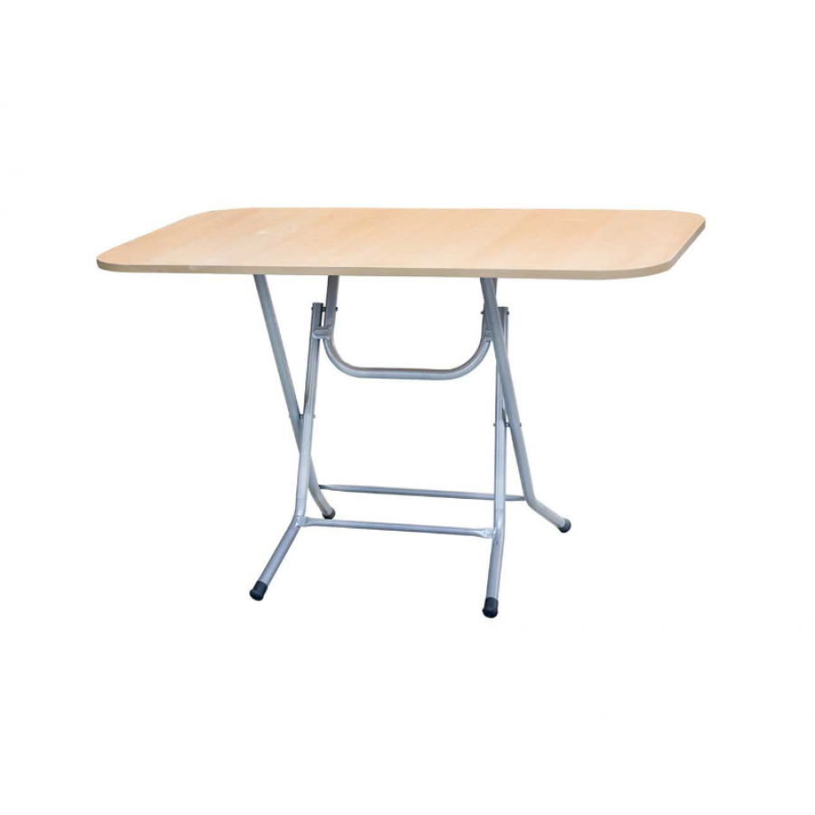 Masa Pliabila KlaussTech, 50 x 80 cm, Blat Lemn, Cadru Metal, Greutate Redusa, Maro