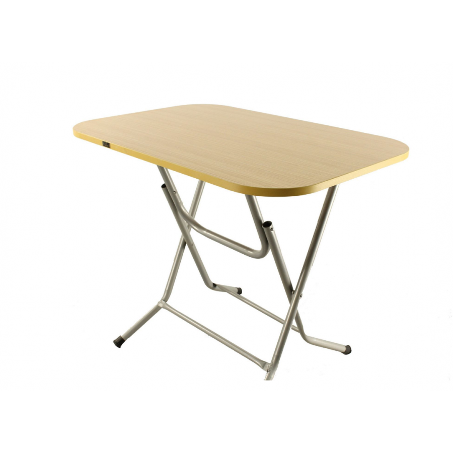 Masa Pliabila KlaussTech, 60 x 90 cm, Blat Lemn, Cadru Metal, Greutate Redusa, Maro