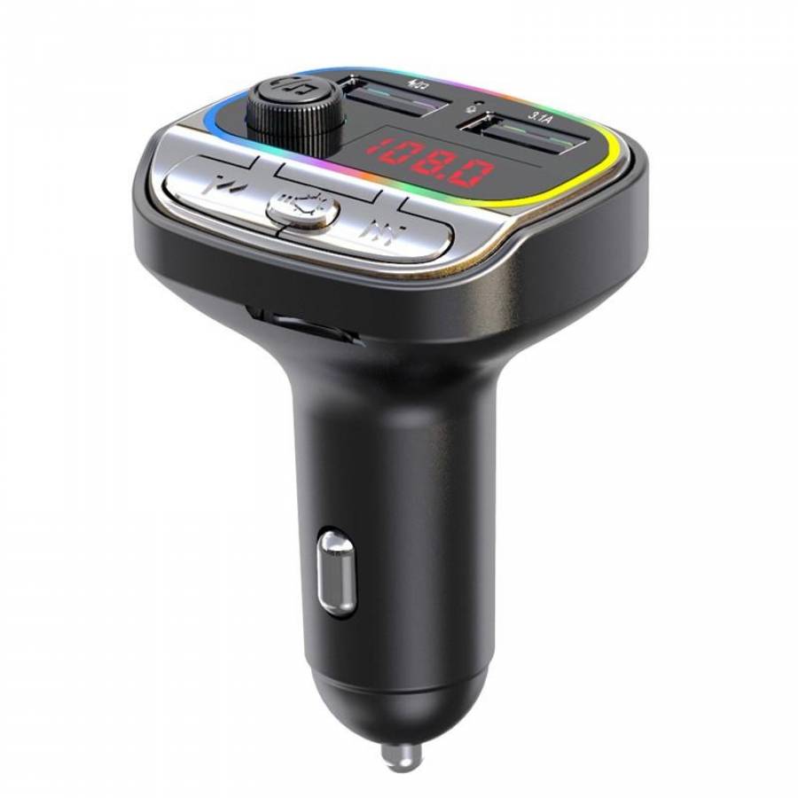 Modulator Auto KlaussTech, 2xUSB, Redare MP3, Bluetooth, Handsfree, Negru
