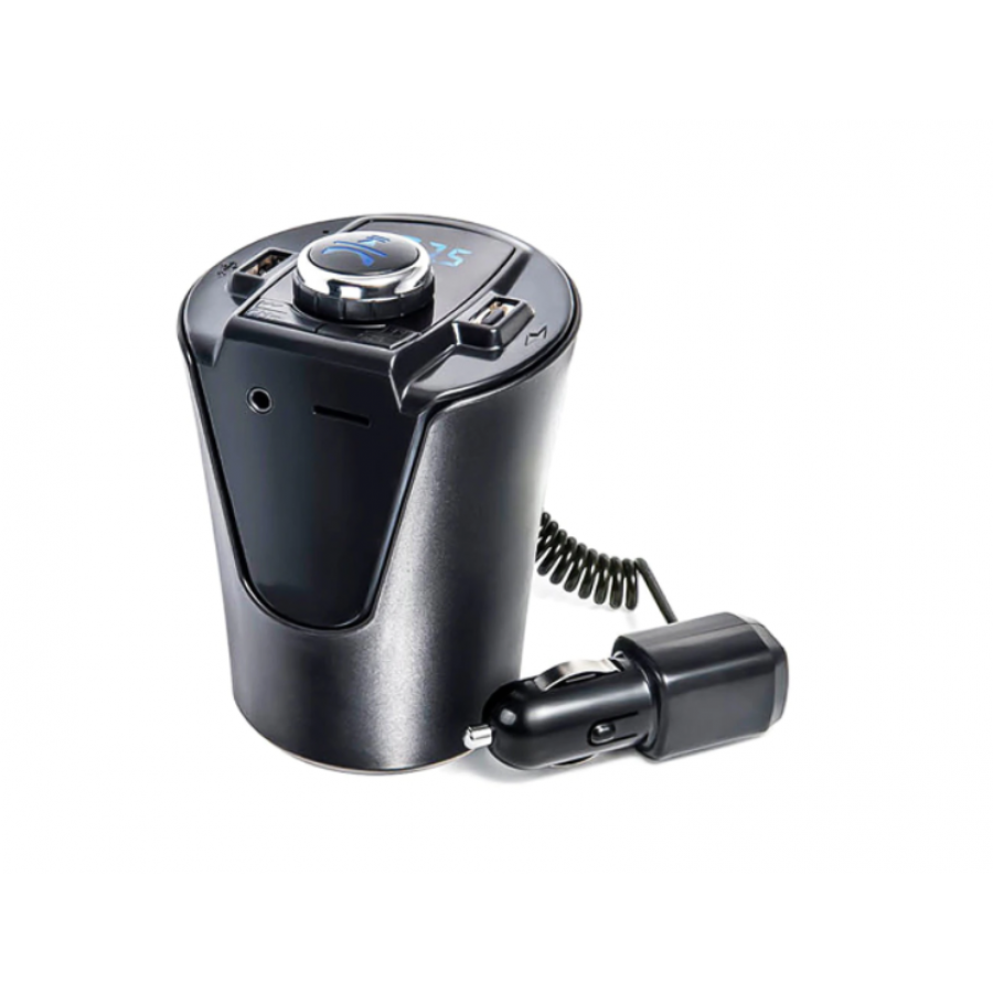 Modulator Auto KlaussTech, USB, Diverse Functii, Iesire 12V, Raza Bluetooth 5m, Negru