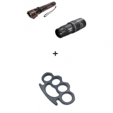 Pachet Lanterna Cu Electrosoc Si Laser Incorporat +monoclu Telescop 16x52 Dual Focus Zoom Lentile Klausstech