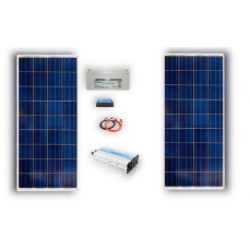 Kit Solar Fotovoltaic 12v 560 wp 200ah-12v cu 2x Panou Fotovoltaic Policristalin KlaussTech 280 W, cabluri si conectori mc4 necesare pentru instalarea sistemului 
