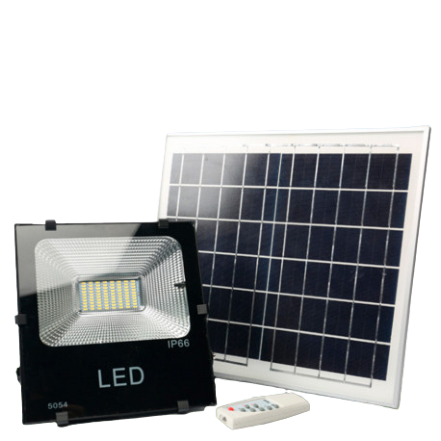 Proiector Solar KlaussTech, Putere 40W, Panou Solar Inclus, Usor de Instalat, Modern, Usor de Folosit, 4000 Lumeni, Negru