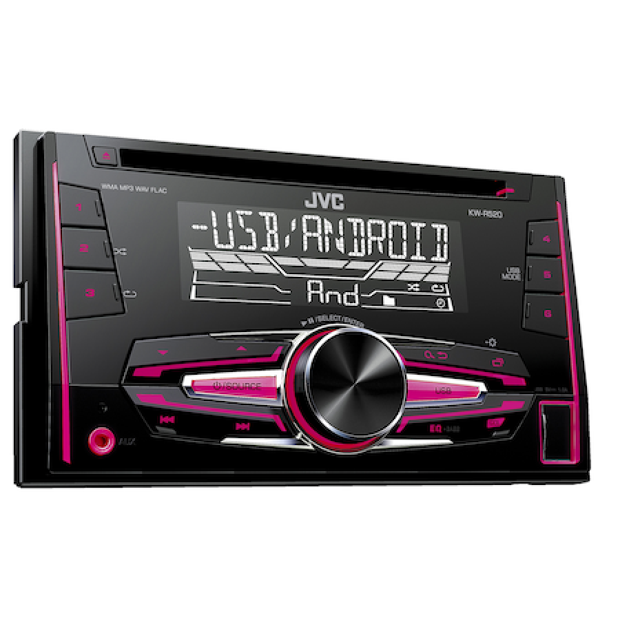 Radio CD auto JVC  , 4 x 50W, USB, AUX, subwoofer control, 2DIN, iluminare alb