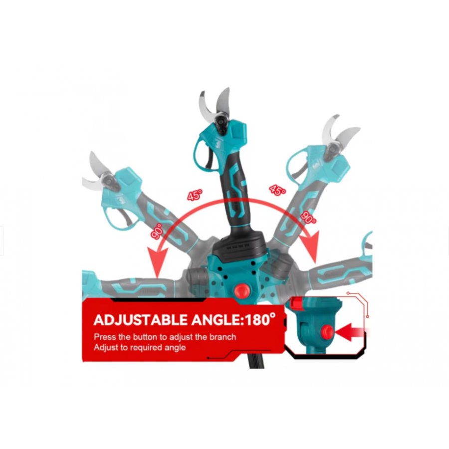 Set  Foarfeca Electrica 36V si Mini Drujba 36V si Brat Telescopic cu 2 Acumulatori