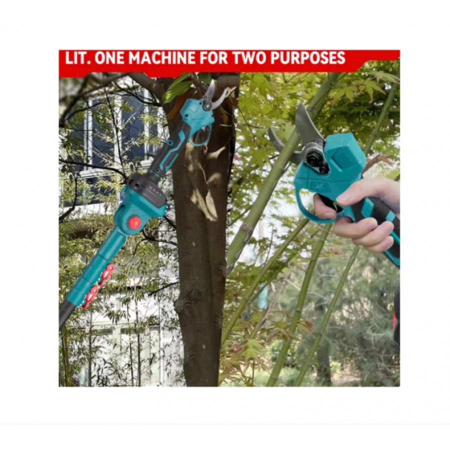 Set  Foarfeca Electrica 36V si Mini Drujba 36V si Brat Telescopic cu 2 Acumulatori