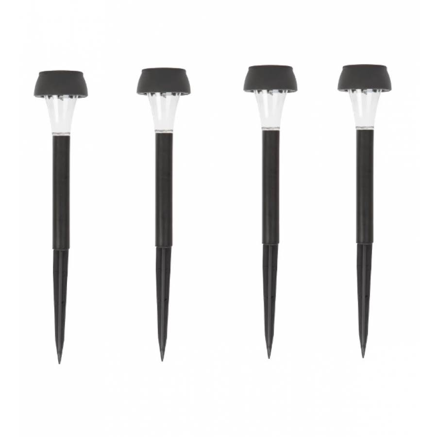 Set 4 lampi solare LED de gradina KlaussTech, tip tarus, aprindere automata seara