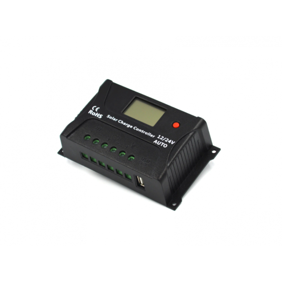 Controller Solar Powersave Pwm 20a 12/24v Usb Output Sr-hp2420-s