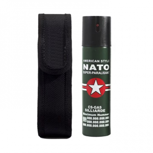 Spray Paralizant Iritant Lacrimogen Autoaparare Cu Piper Nato 60 Ml Negru